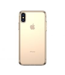 Чохол Baseus для iPhone Xs Max Simplicity Прозорий Золотий (ARAPIPH65-A0V)