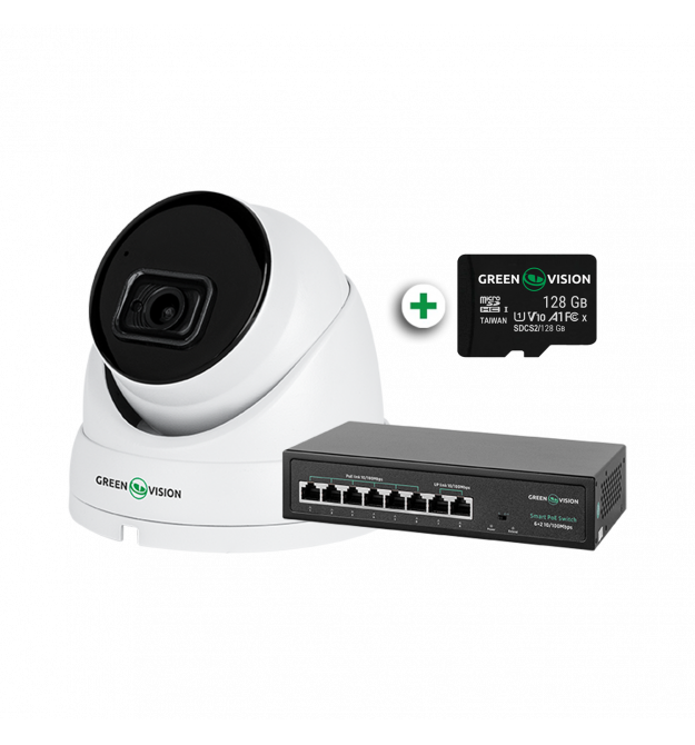 Комплект відеоспостереження з функцією розпізнавання облич на 1 IP камеру GV-803