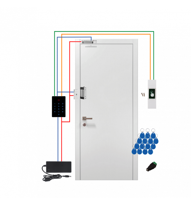 Бездротовий (Wi-Fi) комплект СКУД для важких металевих дверей з двома замками GV-505