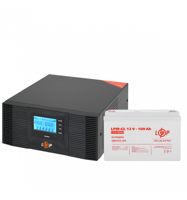 Комплект резервного питания LP (LogicPower) ИБП + гелевая батарея (UPS B1500 + АКБ GL 1200W)