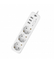 Мережевий фільтр PREMIUM LP-X3 USB 4 м White (2200 Вт)
