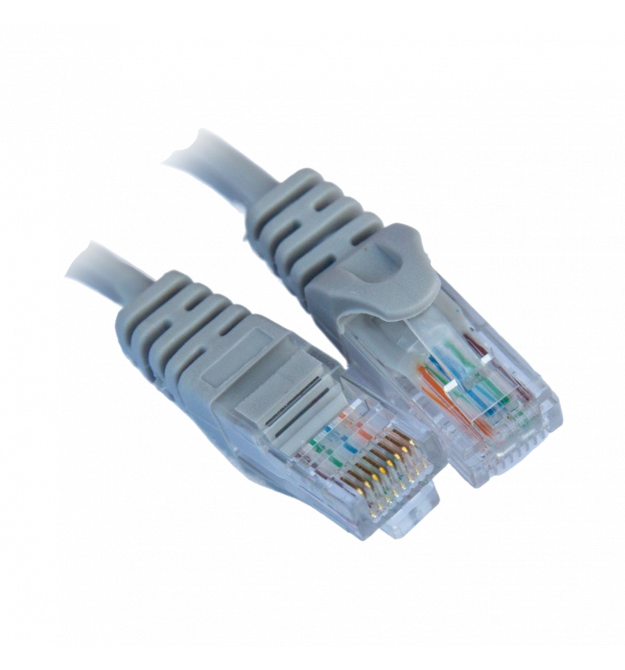 Патч-корд Gear СAT5E UTP 24 AWG 1.5м, сірий