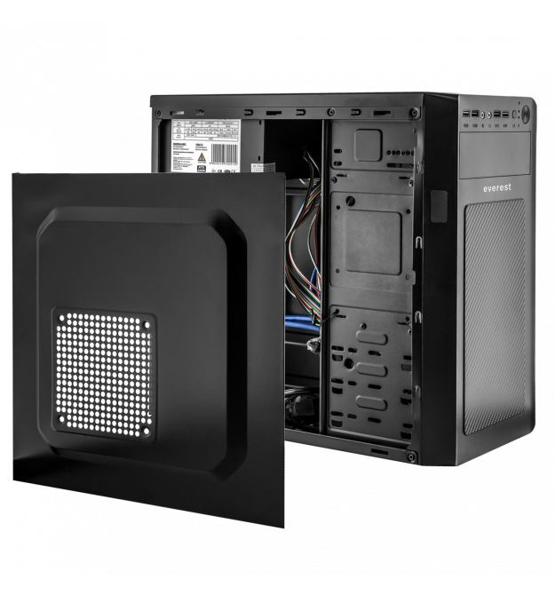 Корпус Everest 6116 - 400w 12cm MATX, 2xUSB3.0+2xUSB2.0