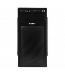 Корпус Everest 6116 - 400w 12cm MATX, 2xUSB3.0+2xUSB2.0