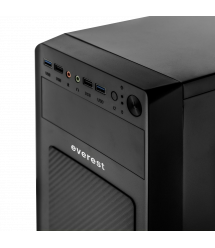 Корпус Everest 6116 - 400w 12cm MATX, 2xUSB3.0+2xUSB2.0