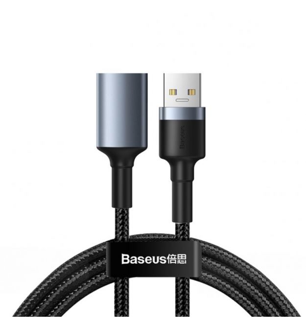 Кабель Baseus Cafule USB 3.0 Male to USB 3.0 Female 2A 1M Серый (CADKLF-B0G)