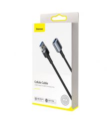 Кабель Baseus Cafule USB 3.0 Male to USB 3.0 Female 2A 1M Серый (CADKLF-B0G)