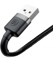 Кабель Baseus Cafule USB 2.0 to Lightning 1.5A 2M Чорний/Сірий (CALKLF-CG1)