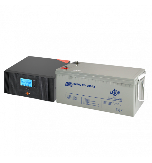 Комплект резервного питания LP (LogicPower) ИБП + мультигелевая батарея (UPS B1500 + АКБ MG 2400W)