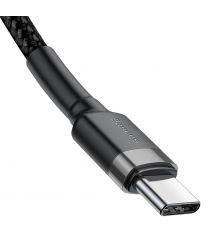 Кабель Baseus Cafule Type-C to Type-C PD2.0 60W 20V 3A 1M Черный/Серый (CATKLF-GG1)