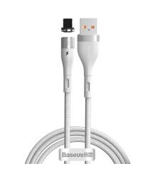 Кабель Baseus Zinc Magnetic USB 2.0 to Lightning 2.4A 1M Білий (CALXC-K02)