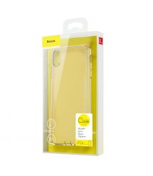 Чехол Baseus для iPhone Xr Simplicity Прозрачный Золотой (ARAPIPH61-A0V)