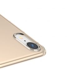 Чехол Baseus для iPhone Xr Simplicity Прозрачный Золотой (ARAPIPH61-A0V)