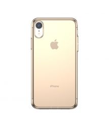 Чехол Baseus для iPhone Xr Simplicity Прозрачный Золотой (ARAPIPH61-A0V)