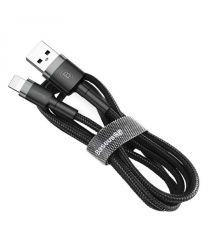 Кабель Baseus Cafule USB 2.0 to Lightning 2.4A 1M Чорний/Сірий (CALKLF-BG1)