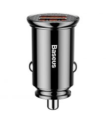 Автомобильное зарядное устройство Baseus Circular Plastic A+A 30W Dual QC3.0 Черный (CCALL-YD01)