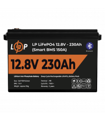 Акумулятор LP LiFePO4 12V (12,8V) - 230 Ah (2944Wh) (Smart BMS 150А) з BT пластик для ДБЖ