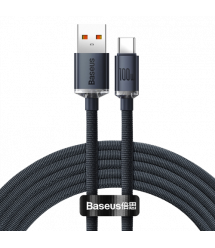 Кабель Baseus Crystal Shine USB 2.0 to Type-C 100W 2M Чорний (CAJY000501)
