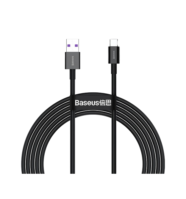 Кабель Baseus Superior USB 2.0 to Type-C 66W 2M Чорний (CATYS-A01)