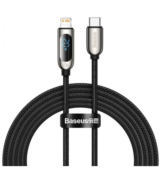 Кабель Baseus Display Fast Charging Type-C to IP 20W 2М Черный (CATLSK-A01)