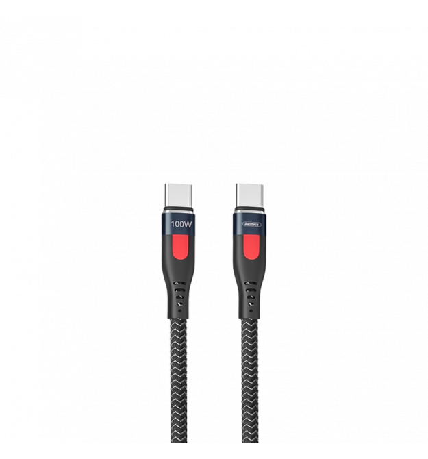 Кабель Remax Lesu Pro Aluminum Alloy Type-C to Type-C PD 100W 1M Черный (RC-187c)