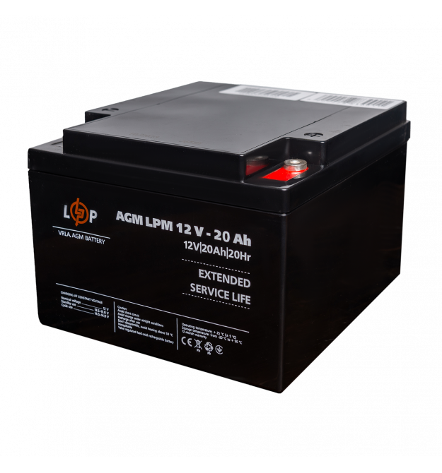 Акумулятор AGM LPM 12V-20 Ah під болт М5