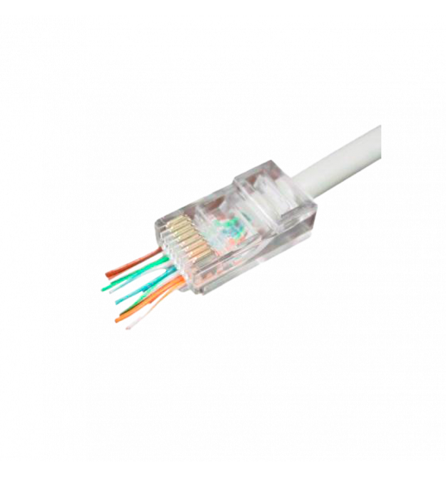 Конектор наскрізний RJ45 Cat.5E (100 шт)