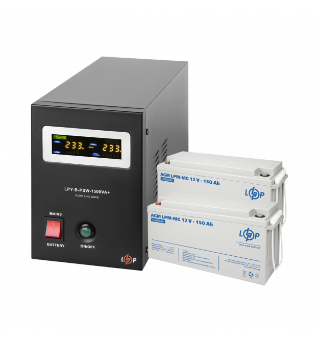 Комплект резервного питания LP (LogicPower) ИБП + мультигелевая батарея (UPS B1500 + АКБ MG 4140W)