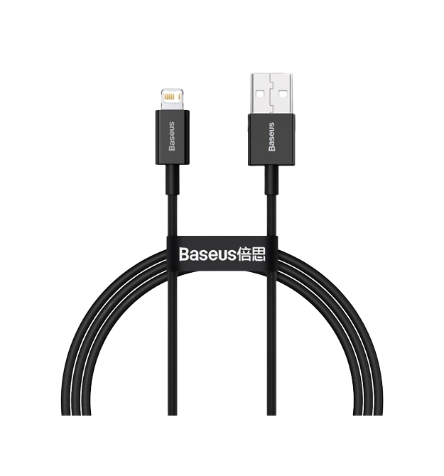 Кабель Baseus Superior USB 2.0 to Lightning 2.4А 1M Чорний (CALYS-A01)