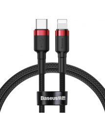 Кабель Baseus Cafule Type-C to Lightning PD 18W 1M Черный/Красный (CATLKLF-91)