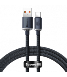 Кабель Baseus Crystal Shine USB 2.0 to Type-C 100W 1.2M Чорний (CAJY000401)