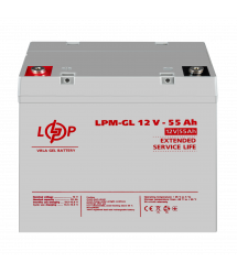 Аккумулятор гелевый LPM-GL 12V - 55 Ah
