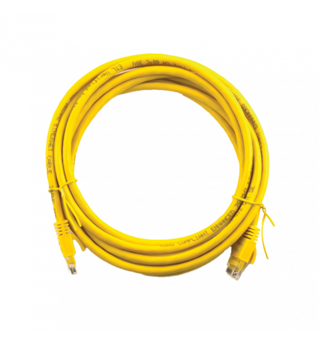 Патч-корд литой UTP RJ45 кат. 5Е 1 м (желтый)