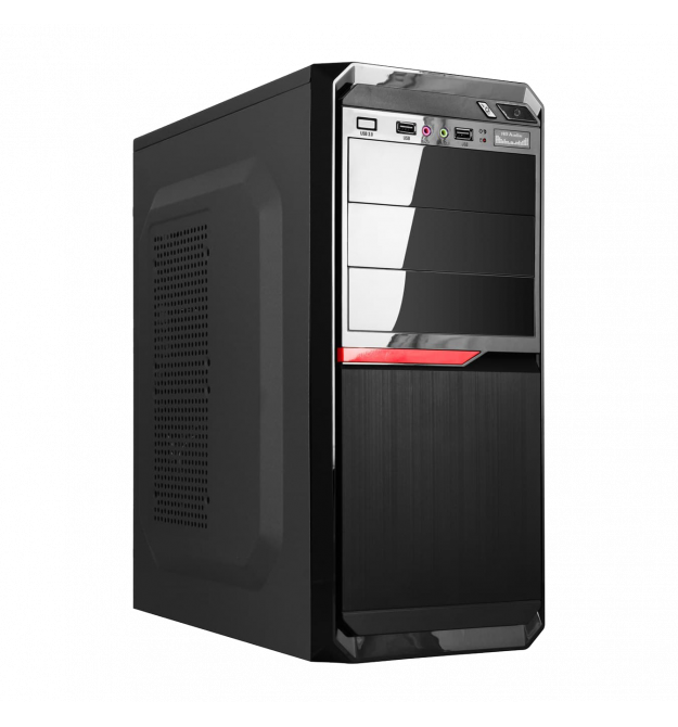 Корпус LP 2111 - 400W 8 см black case chassis cover 2xUSB2.0, 1xUSB3.0