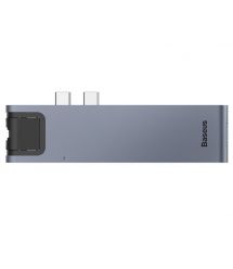 USB Hub Baseus Thunderbolt C Pro Dual Type-C to USB3.0*2+HDMI+RJ45+Type-C PD+ microSD+ SD(CAHUB-L0G) USB Hub Baseus Thunderbolt 