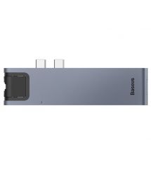 USB Hub Baseus Thunderbolt C Pro Seven-in-one Dual Type-C to USB3.0*2 + HDMI + RJ45 Ethernet + Type-C PD + microSD + SD card Cе