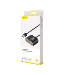 USB Hub Baseus Square Round 4 in 1 USB3.0 to USB3.0*1 + USB2.0*3 Черный (CAHUB-AY01) USB Hub Baseus Square Round 4 in 1 US