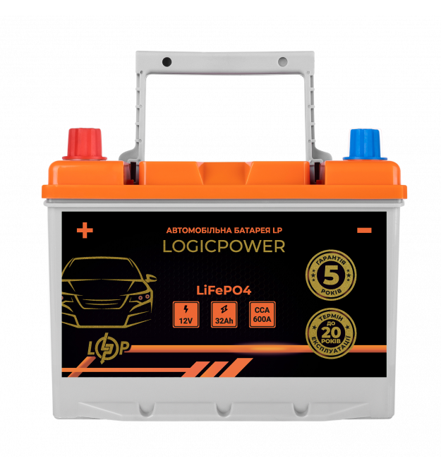 Автомобільний літієвий акумулятор LP LiFePO4 12V - 32 Ah (+ зліва) BMS 600А