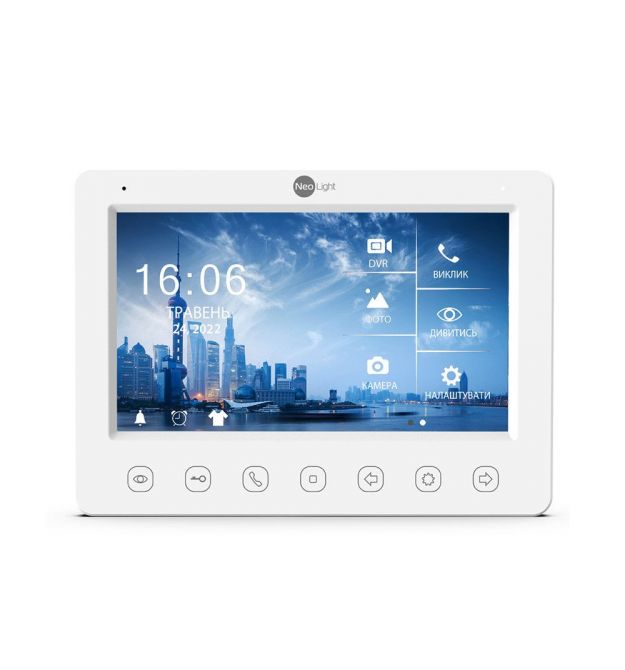 Видеодомофон 7" NeoLight KAPPA+ HD White с детектором движения и записью видео
