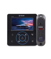 Комплект видеодомофона BCOM BD-480M Black Kit: видеодомофон 4" и видеопанель