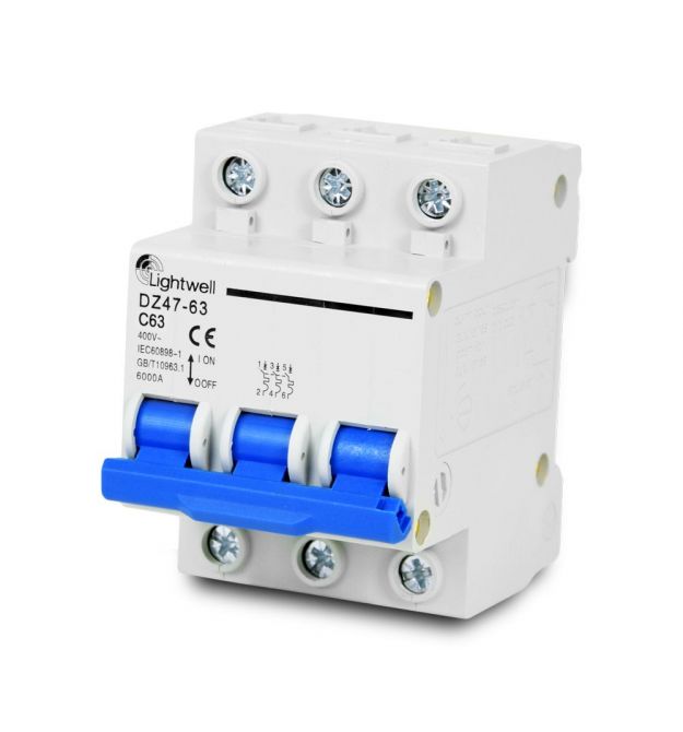Автоматический выключатель Lightwell MCB 3P 63A