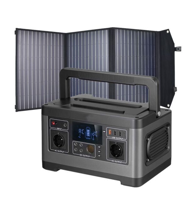 Комплект Зарядная станция PPS-500WE + Солнечная панель New Energy Technology 100W Solar Charger