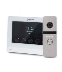 Комплект Wi-Fi видеодомофона 7" BCOM BD-760FHD/T White с поддержкой Tuya Smart + BT-400FHD Silver