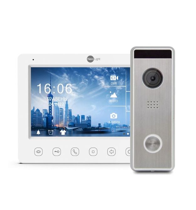 Комплект видеодомофона NeoLight KAPPA+ HD White + Tantos Triniti HD