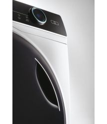 Haier Стирально-сушильная машина фронтальная, 8(5)кг, 1400, A, 55см, дисплей, пар, инвертор, люк черный, прямой привод, белый