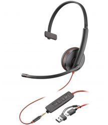 Гарнітура комп'ютерна моно On-ear Poly Blackwire 3215, чорний