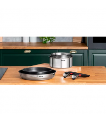Tefal Набор посуды Ingenio Emotion, 13 пр., нержавеющая сталь, стекло, пластик, бакелит, серебристый