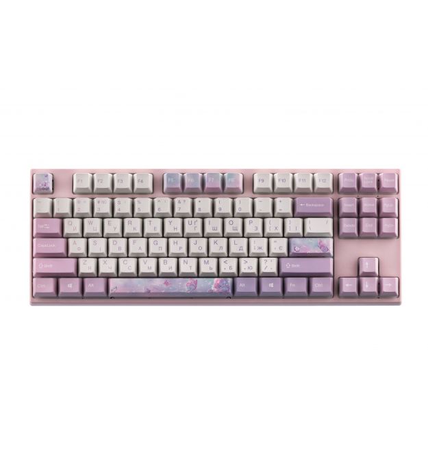 Varmilo Клавиатура механическая VEM87 Dreams On Board 87Key, EC V2 Sakura, USB-A, EN/UKR, White Led, Розовый