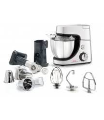 Tefal Кухонная машина Masterchef Gourmet 1100Вт, чаша-нержавеющая сталь, корпус-металл, насадок-6, серый