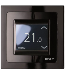 DEVI Терморегулятор DEVIreg Touch, сенсорный, 2" экран, 85 х 85мм, макс. 16A, черный